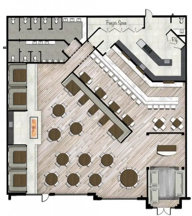 15 Restaurant Floor Plan Layout Design Ideas 